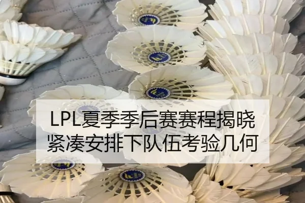 LPL夏季季后赛赛程揭晓 紧凑安排下队伍考验几何